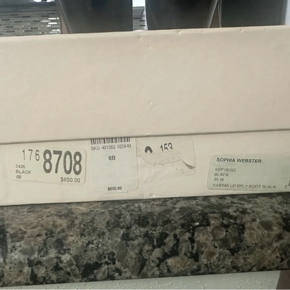 Sofia Webster Butterfly Rose Gold Studded Black Ankle Boots - Picture 7 of 7